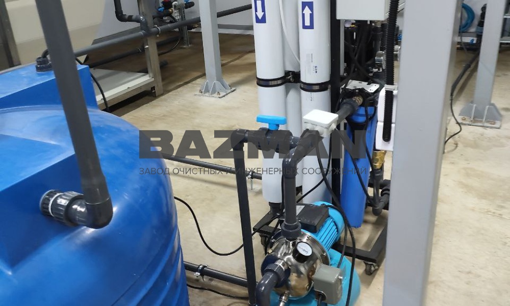 Очистные сооружения фильтрата полигона ТБО производительность 20 м3/сутки г. Туинцы респ. Беларусь