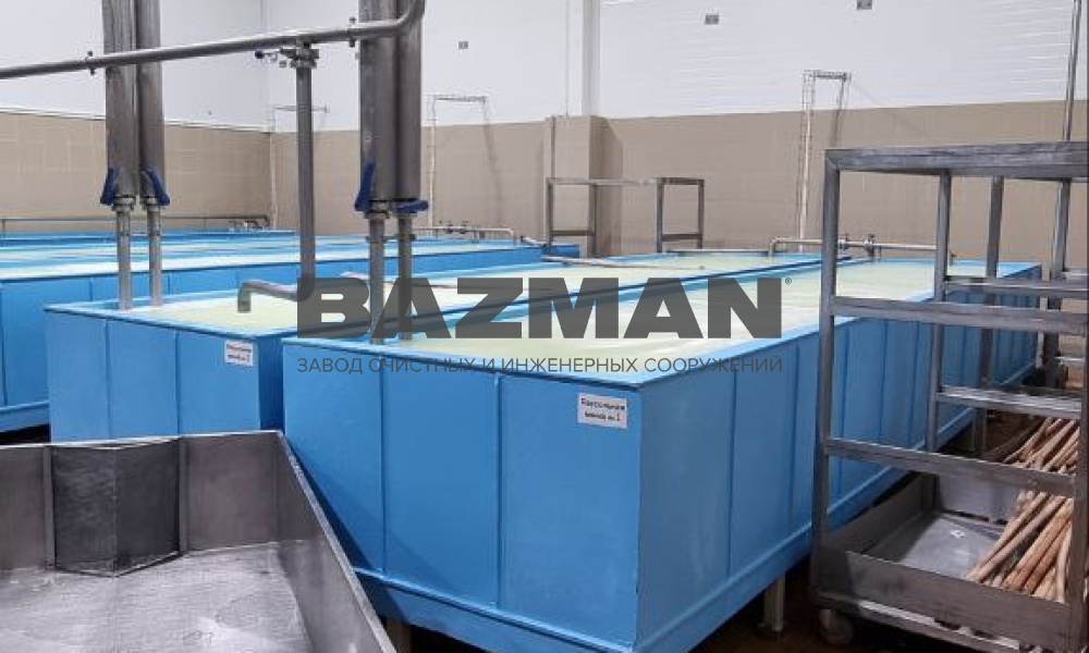 Рассольные ванны ПП для производства молочного завода Объект Мол. завод ст. Тамбовская